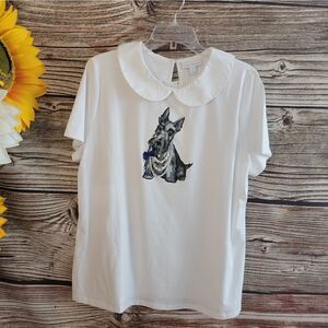 "Charter Club " Woman's Scottish Terrier shirt pullover size:XL NWT